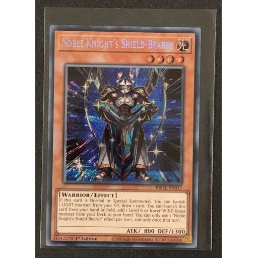 Noble Knight's Shield-Bearer | BROL-EN017 | 1st Edition | Secret Rare