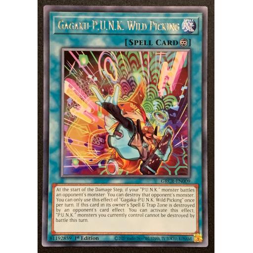 Gagaku-P.U.N.K Wild Picking | GRCR-EN009 | 1st Edition | Rare