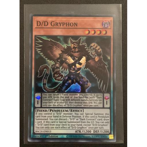 D/D Gryphon | BACH-EN013 | Super Rare | 1st Edition