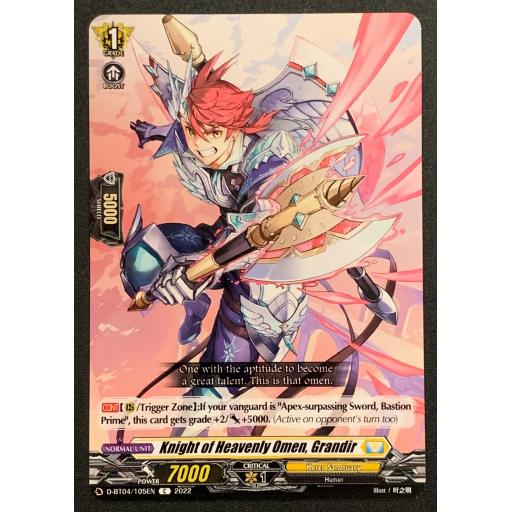 Knight of Heavenly Omen, Grandir | D-BT04/105EN C