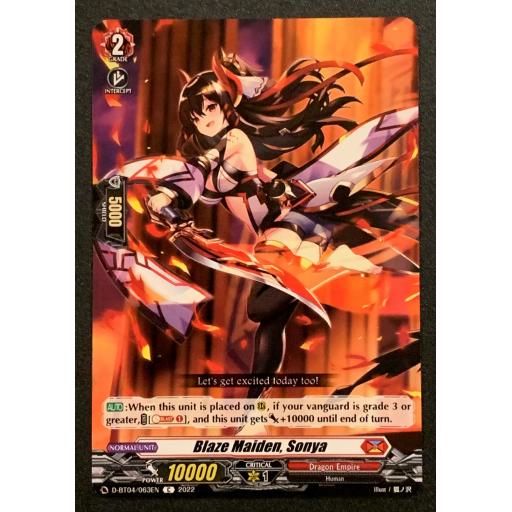 Blaze Maiden, Sonya | D-BT04/063EN C