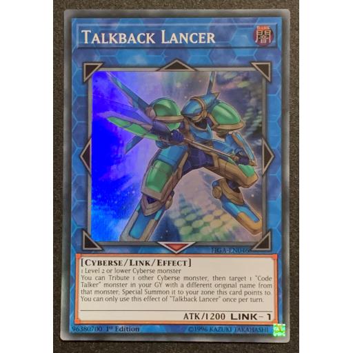 Talkback Lancer | FIGA-EN046 | Super Rare | 1st Edition