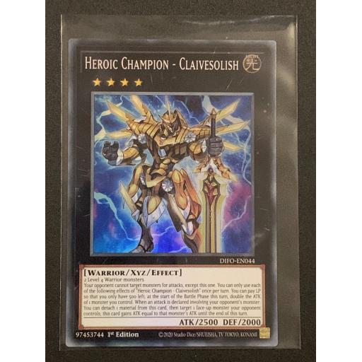 Heroic Champion - Claivesolish | DIFO-EN044 | Super Rare | 1st Edition