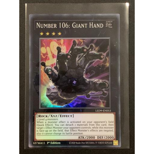 Number 106: Giant Hand | LED9-EN053 | Super Rare | 1st Edition