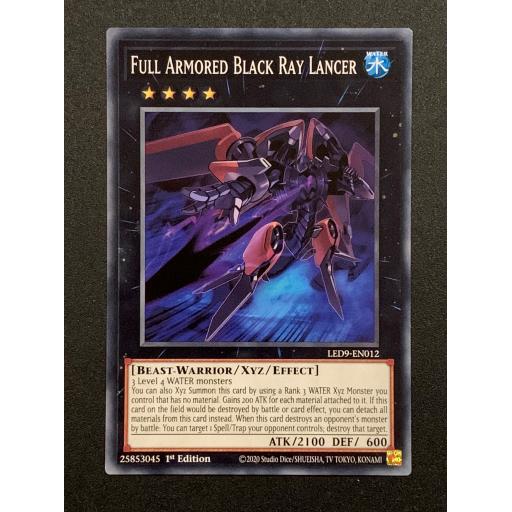 Full Armored Black Ray Lancer | LED9-EN012 | Common | 1st Edition
