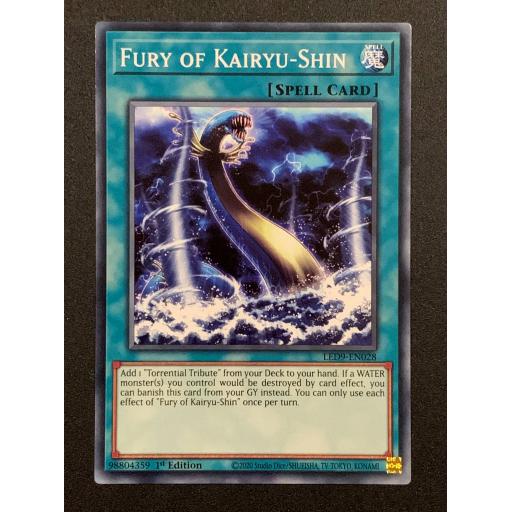 Fury of Kairyu-Shin | LED9-EN028 | Common | 1st Edition