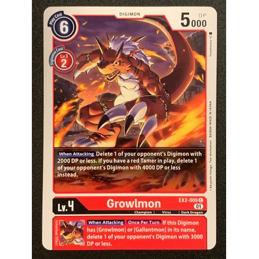 Growlmon | EX2-009 C