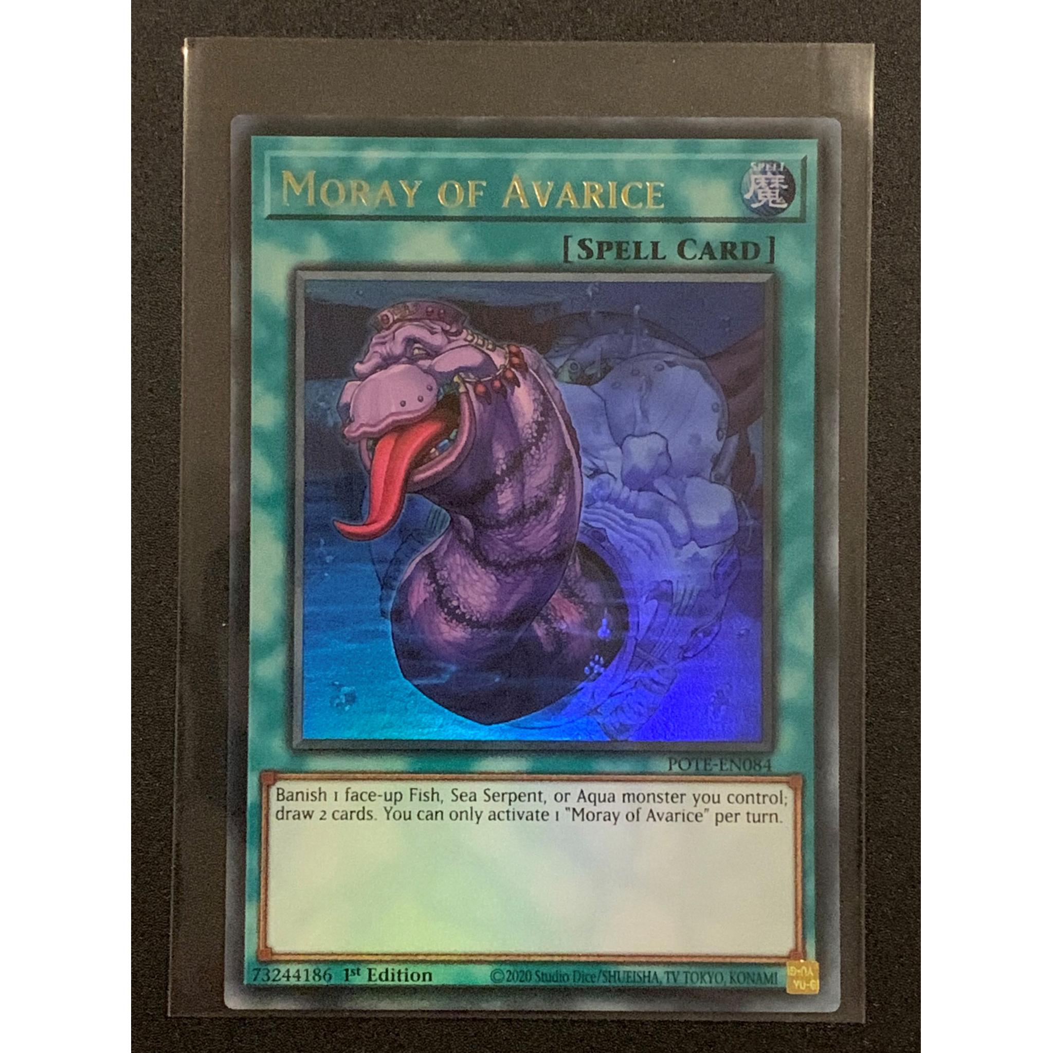 Moray Of Avarice POTE EN084 1st Edition Ultra Rare moray-of-avarice-pote-en084-1st-edition-ultra-rare