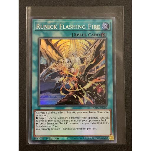 Runick Flashing Fire | TAMA-EN030 | 1st Edition | Super Rare