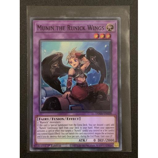 Munin the Runick Wings | TAMA-EN038 | 1st Edition | Super Rare