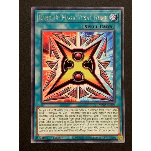 Rank-Up-Magic Zexal Force | MP22-EN090 | Rare | 1st Edition