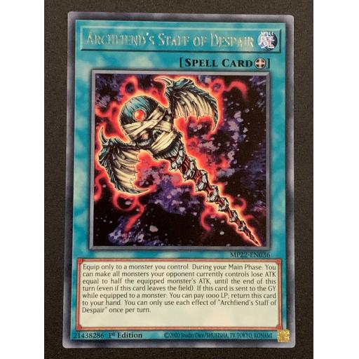 Archfiend's Staff of Despair | MP22-EN036 | Rare | 1st Edition