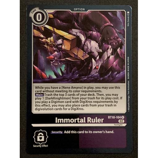 Immortal Ruler | BT10-104 R