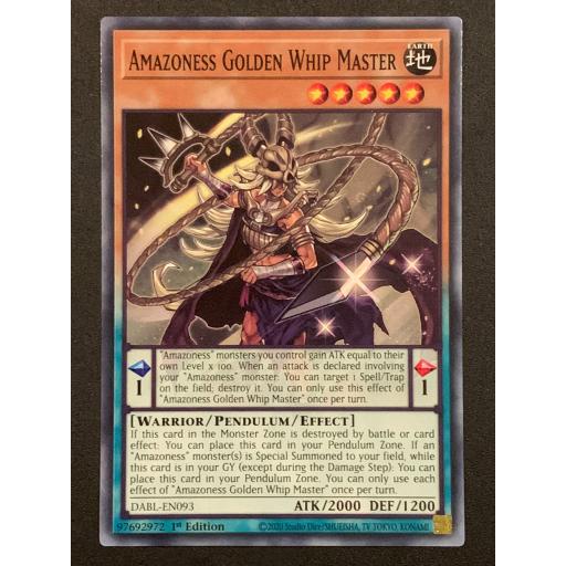 Amazoness Golden Whip Master | DABL-EN093 | Common | 1st Edition