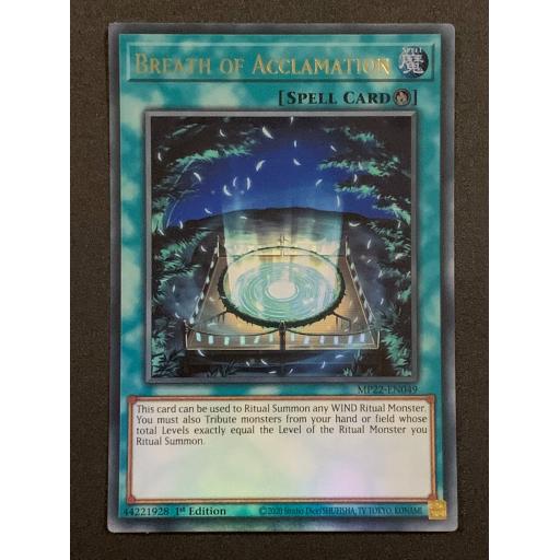 Breath of Acclamation | MP22-EN049 | Ultra Rare | 1st Edition