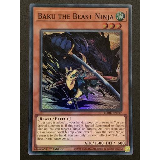 Baku the Beast Ninja | DABL-EN017 | Super Rare | 1st Edition