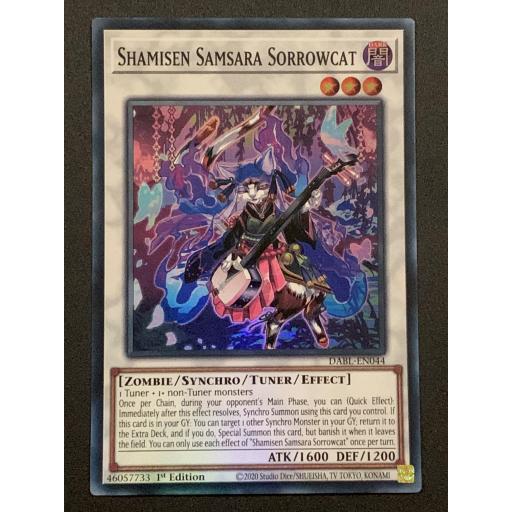 Shamisen Samsara Sorrowcat | DAB-EN044 | Super Rare | 1st Edition
