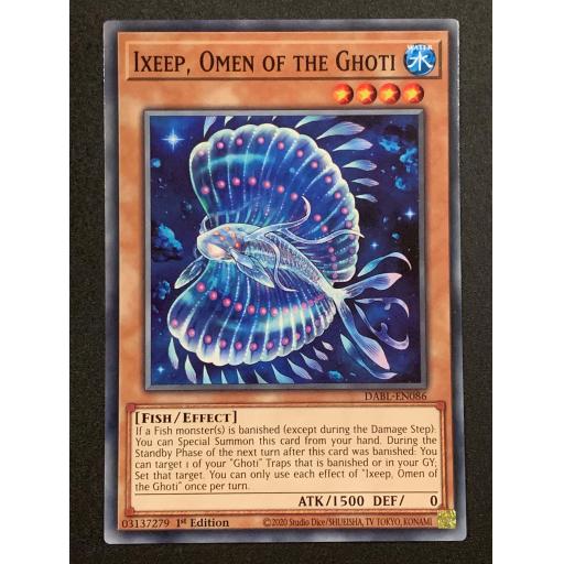 Ixeep, Omen of the Ghoti | DABL-EN086 | Common | 1st Edition
