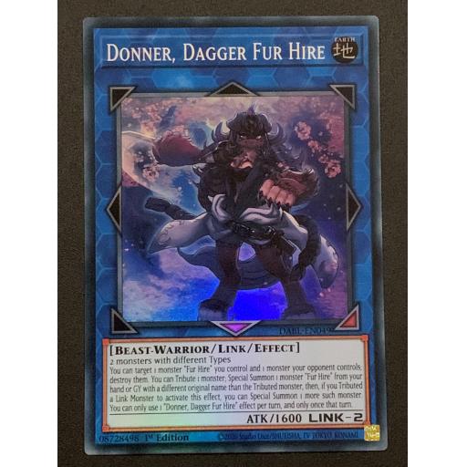 Donner, Dagger Fur Hire | DABL-EN049 | Super Rare | 1st Edition