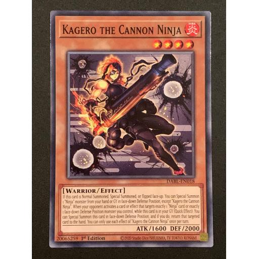 Kagero the Cannon Ninja | DABL-EN018 | Common | 1st Edition