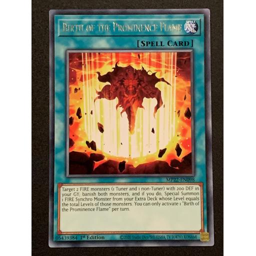 Birth of Prominence Flame | MP22-EN098 | Rare | 1st Edition