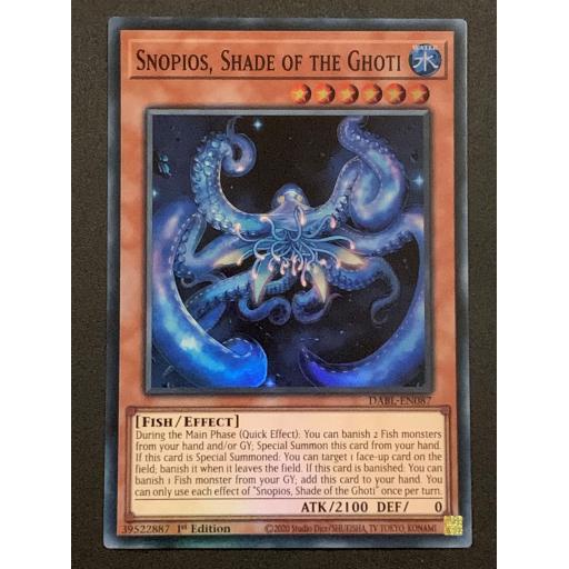 Snopios, Shade of the Ghoti | DABL-EN087 | Super Rare | 1st Edition