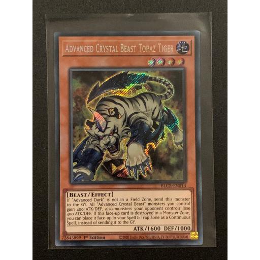 Advanced Crystal Beast Topaz Tiger | BLCR-EN013 | Secret Rare | 1st Edition