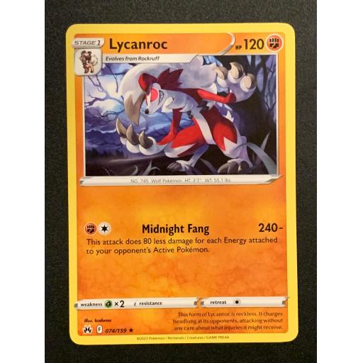 Lycanroc | 074/159 | Rare