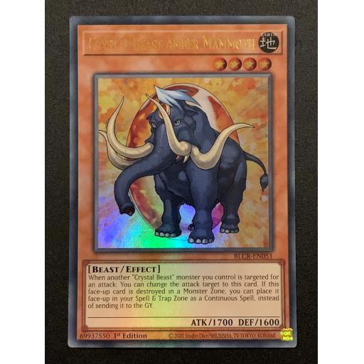 Crystal Beast Amber Mammoth | BLCR-EN051 | Ultra Rare | 1st Edition