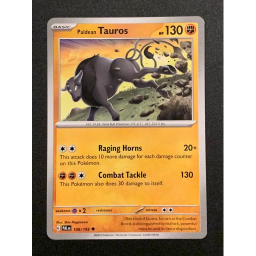 Paldean Tauros | 108/193 | Uncommon