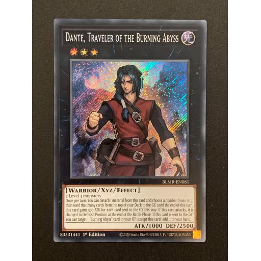 Dante, Traveler of the Burning Abyss | BLMR-EN081 | 1st Edition | Secret Rare