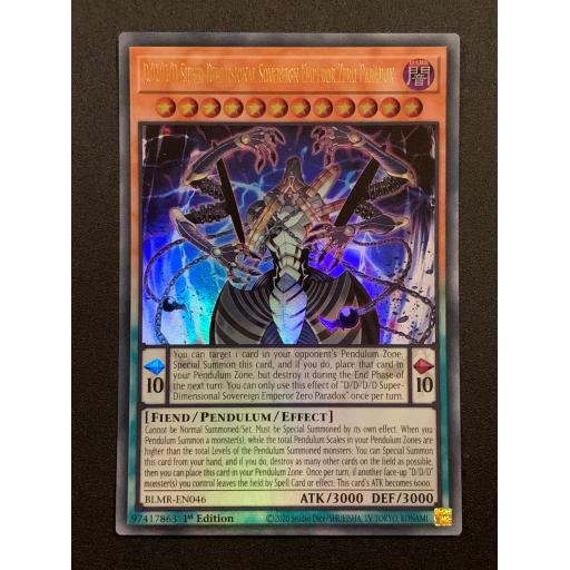 D/D/D/D Super-Dimensional Sovereign Emperor Zero Paradox | BLMR-EN046 | 1st Edition | Ultra Rare