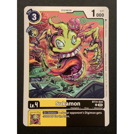 Sukamon | BT14-034 | Uncommon