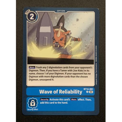 Wave of Reliability | BT14-091 | Uncommon