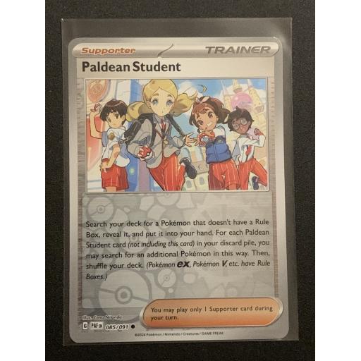 Paldean Student | 085/091 | Reverse Holo Common