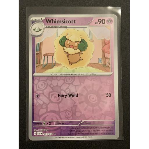 Whimsicott | 035/091 | Reverse Holo Uncommon