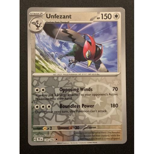 Unfezant | 135/162 | Reverse Holo