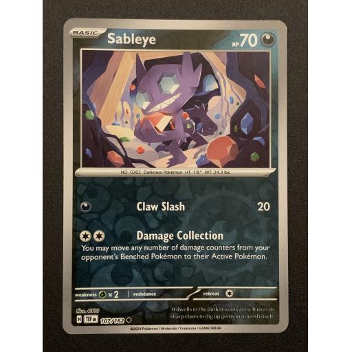 Sableye | 107/162 | Reverse Holo