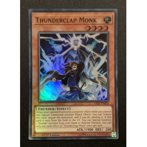 Thunderclap Monk | SAST-EN026 | Super Rare | 1st Edition
