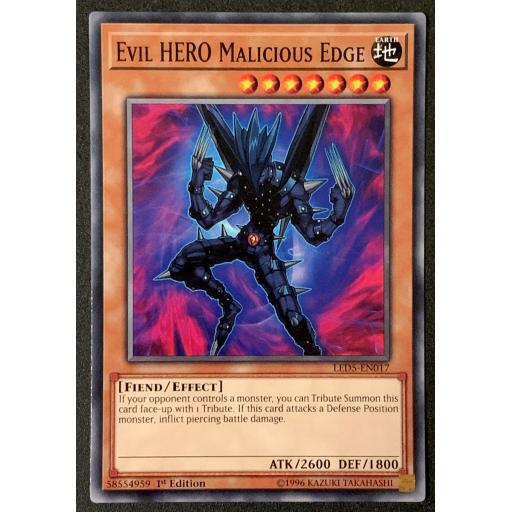 Evil HERO Malicious Edge | LED5-EN017 | Common | 1st Edition