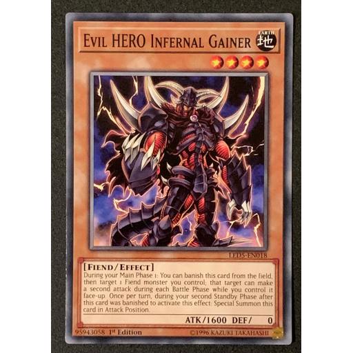 Evil HERO Infernal Gainer | LED5-EN018 | Common | 1st Edition