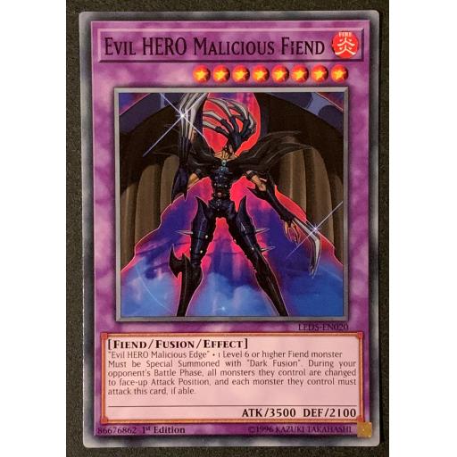 Evil HERO Malicious Fiend | LED5-EN020 | Common | 1st Edition