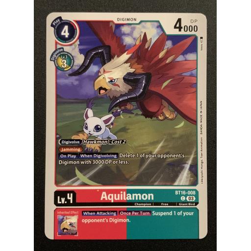 Aquilamon | BT16-008 | Common