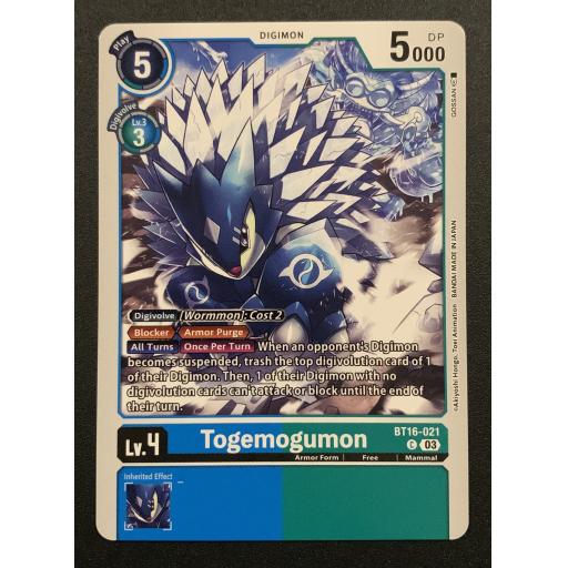 Togemogumon | BT16-021 | Common