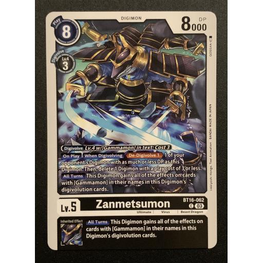 Zanmetsumon | BT16-062 | Common