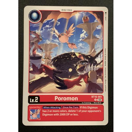 Poromon | BT16-001 | Uncommon