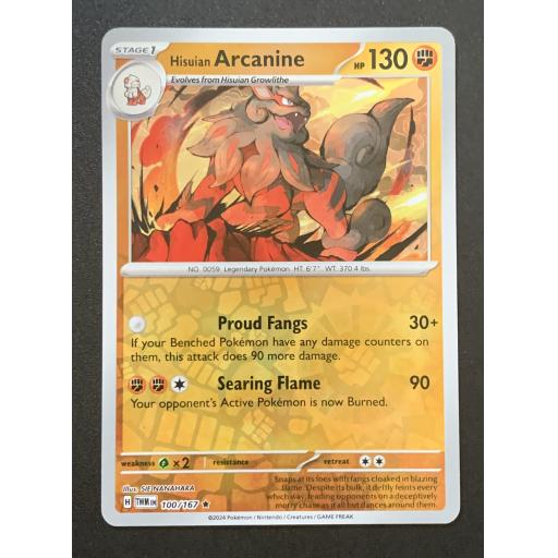 Hisuian Arcanine | 100/167 | Reverse Holo