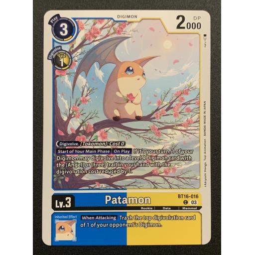 Patamon | BT16-016 | Common