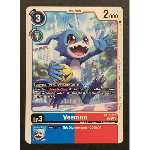 Veemon | BT16-017 | Uncommon