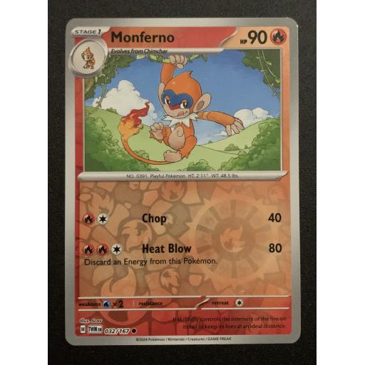 Monferno | 032/167 | Reverse Holo